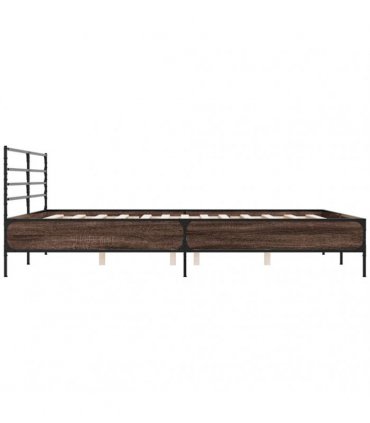 vidaXL Bed Frame without Mattress Brown Oak 200x200 cm
