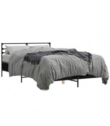 vidaXL Bed Frame without Mattress Black 120x190 cm