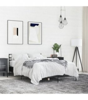 vidaXL Bed Frame without Mattress Black 135x190 cm