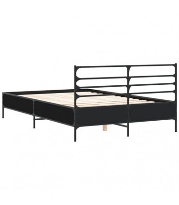 vidaXL Bed Frame without Mattress Black 135x190 cm