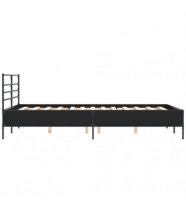 vidaXL Bed Frame without Mattress Black 135x190 cm