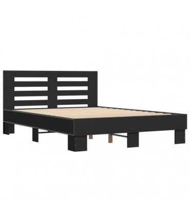 vidaXL Bed Frame without Mattress Black 140x200 cm