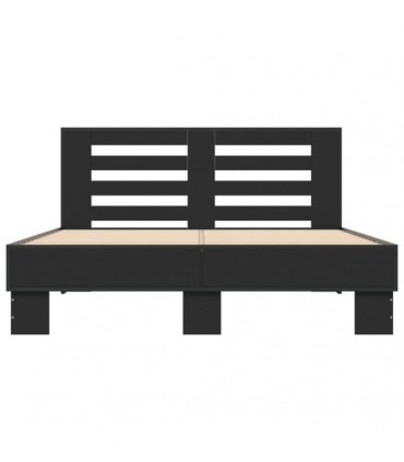 vidaXL Bed Frame without Mattress Black 140x200 cm