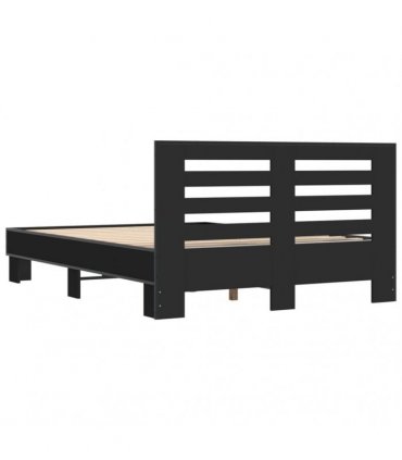 vidaXL Bed Frame without Mattress Black 140x200 cm