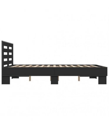 vidaXL Bed Frame without Mattress Black 140x200 cm