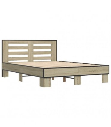 vidaXL Bed Frame without Mattress Sonoma Oak 120x200 cm