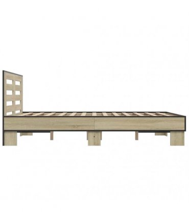 vidaXL Bed Frame without Mattress Sonoma Oak 120x200 cm