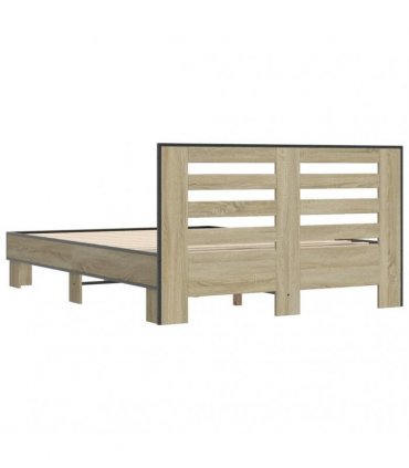 vidaXL Bed Frame without Mattress Sonoma Oak 140x190 cm