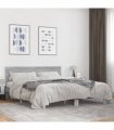 vidaXL Bed Frame without Mattress Grey Sonoma 200x200 cm