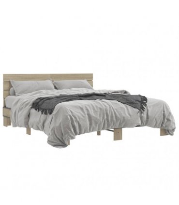 vidaXL Bed Frame without Mattress Sonoma Oak 150x200 cm