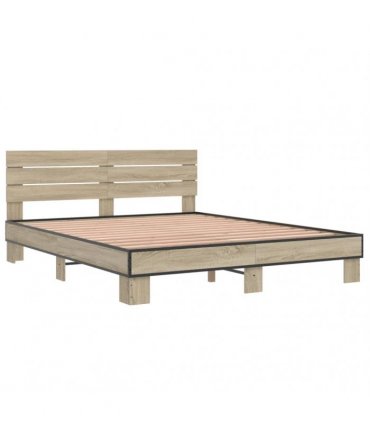 vidaXL Bed Frame without Mattress Sonoma Oak 150x200 cm