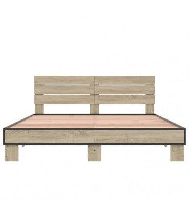 vidaXL Bed Frame without Mattress Sonoma Oak 150x200 cm