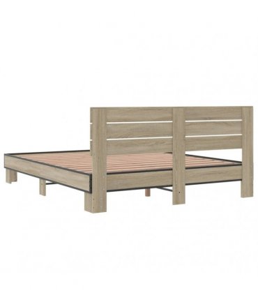 vidaXL Bed Frame without Mattress Sonoma Oak 150x200 cm