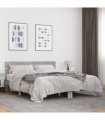 vidaXL Bed Frame without Mattress Grey Sonoma 150x200 cm