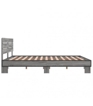 vidaXL Bed Frame without Mattress Grey Sonoma 150x200 cm
