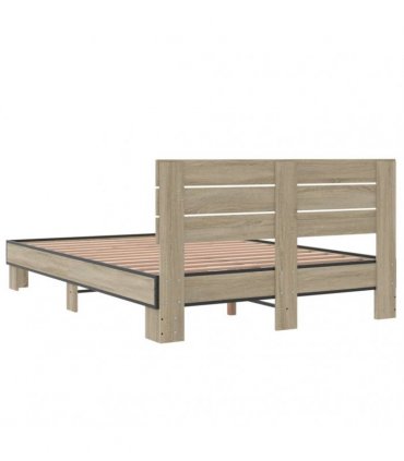 vidaXL Bed Frame without Mattress Sonoma Oak 140x200 cm