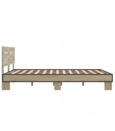 vidaXL Bed Frame without Mattress Sonoma Oak 140x200 cm