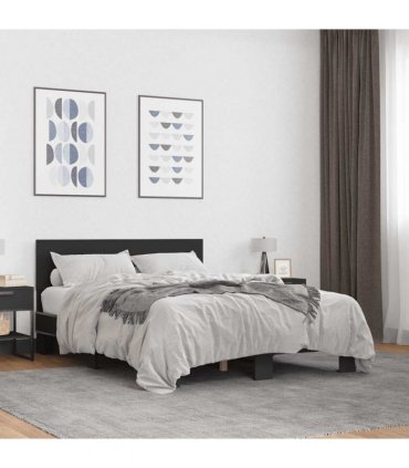 vidaXL Bed Frame without Mattress Black 120x200 cm