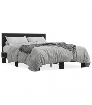 vidaXL Bed Frame without Mattress Black 120x200 cm