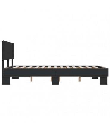 vidaXL Bed Frame without Mattress Black 120x200 cm