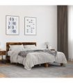 vidaXL Bed Frame without Mattress Smoked Oak 120x200 cm