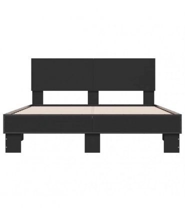 vidaXL Bed Frame without Mattress Black 140x190 cm