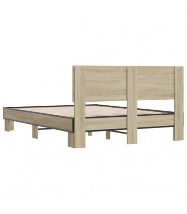 vidaXL Bed Frame without Mattress Sonoma Oak 140x190 cm