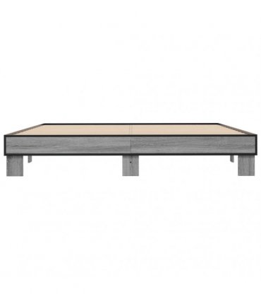 vidaXL Bed Frame without Mattress Grey Sonoma 200x200 cm