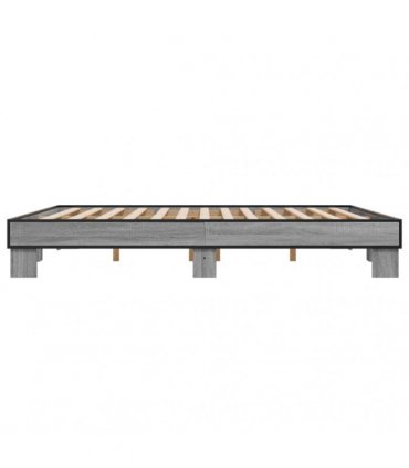 vidaXL Bed Frame without Mattress Grey Sonoma 200x200 cm