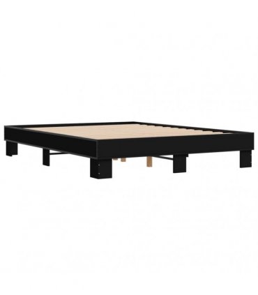 vidaXL Bed Frame without Mattress Black 150x200 cm