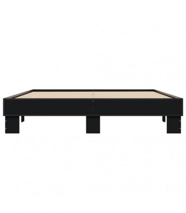 vidaXL Bed Frame without Mattress Black 150x200 cm