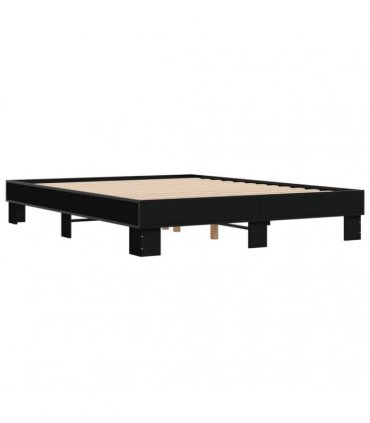 vidaXL Bed Frame without Mattress Black 150x200 cm