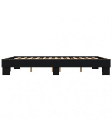 vidaXL Bed Frame without Mattress Black 150x200 cm
