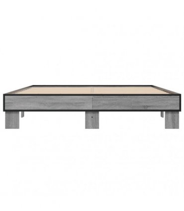vidaXL Bed Frame without Mattress Grey Sonoma 150x200 cm
