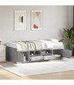 vidaXL Daybed with Drawers without Mattress Concrete Grey 100x200 cm