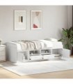 vidaXL Daybed with Drawers without Mattress White 90x200 cm