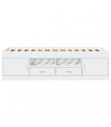 vidaXL Daybed with Drawers without Mattress White 90x200 cm