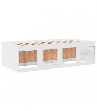 vidaXL Daybed with Drawers without Mattress White 90x200 cm