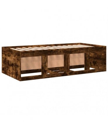 vidaXL Daybed with Drawers without Mattress Smoked Oak 90x190 cm