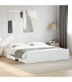 vidaXL Bed Frame with Drawers without Mattress White 200x200 cm