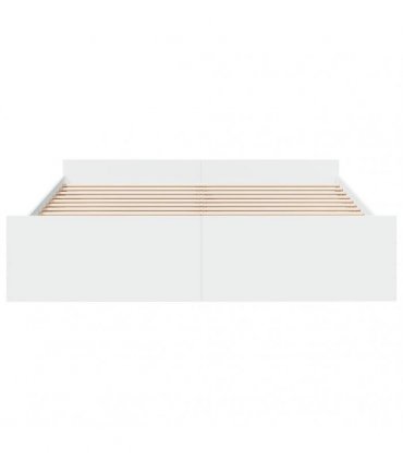 vidaXL Bed Frame with Drawers without Mattress White 200x200 cm