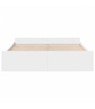 vidaXL Bed Frame with Drawers without Mattress White 180x200 cm