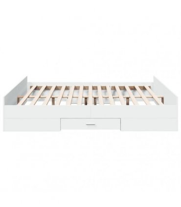vidaXL Bed Frame with Drawers without Mattress White 180x200 cm