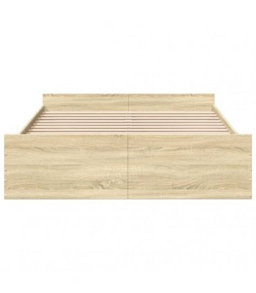 vidaXL Bed Frame with Drawers without Mattress Sonoma Oak 160x200 cm