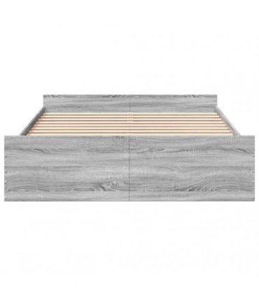 vidaXL Bed Frame with Drawers without Mattress Grey Sonoma 160x200 cm