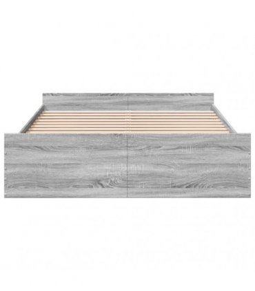 vidaXL Bed Frame with Drawers without Mattress Grey Sonoma 150x200 cm
