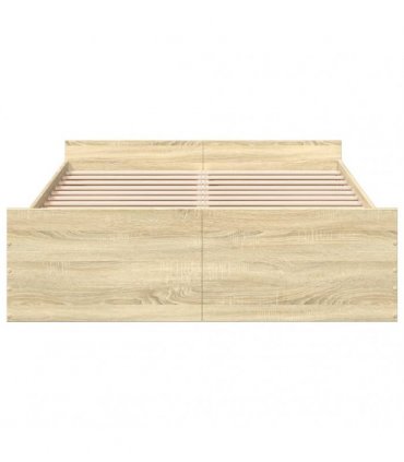 vidaXL Bed Frame with Drawers without Mattress Sonoma Oak 120x190 cm