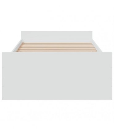 vidaXL Bed Frame with Drawers without Mattress White 100x200 cm
