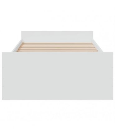 vidaXL Bed Frame with Drawers without Mattress White 90x200 cm