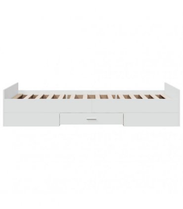 vidaXL Bed Frame with Drawers without Mattress White 90x200 cm